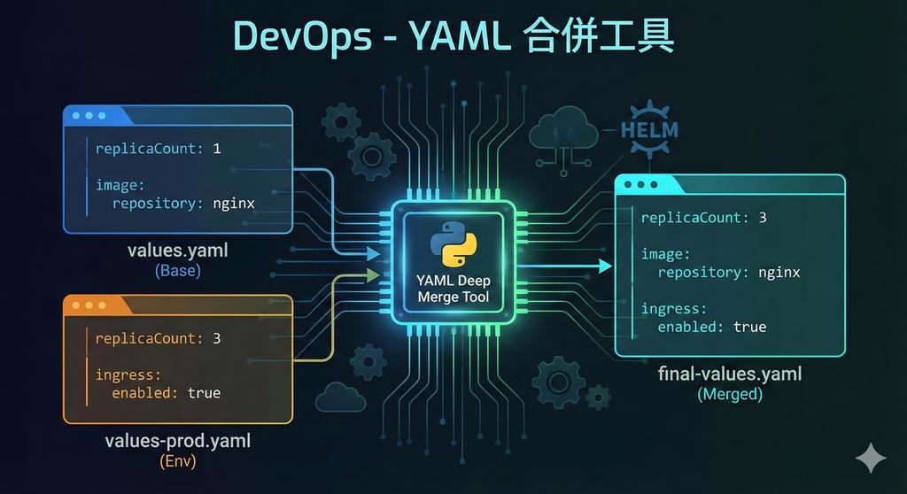 YAML Merge Diagram